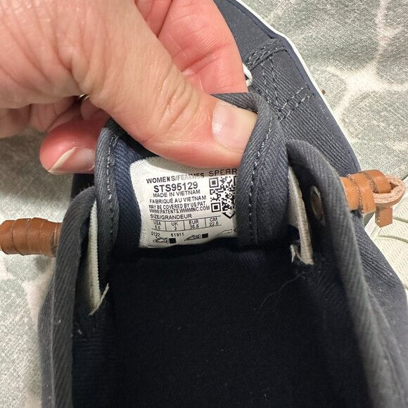 Sperry Top Sider Pier View Sneaker Memory Foam Navy Blue Size 5.5 - Picture 2 of 6